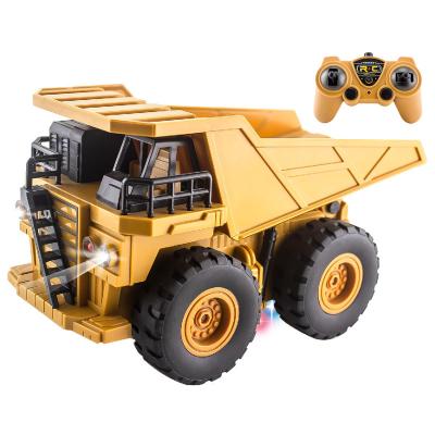 China High Simulation 6 Channels Big Wheels Dump Truck Heavy Construction Vehicle Remote Control Rc Dump Truck for sale