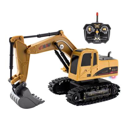 China Education Plastic Eco Rc Truck Tracked Excavator Electric Remote Control Construction Crawler Toys Tractor for sale