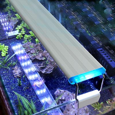 China Fish Aquarium Coral Reef Aquarium LED Light Super Slim Fish Tank Aquatic Plant Grow Lighting Waterproof Bright Clip Lamp Blue LED 18-75cm For Plants 220v for sale