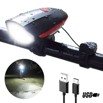 China LED Warning Light Rechargeable Bike Front White Bicycle Light Waterproof Tail LED Light Safe Warning Set for sale