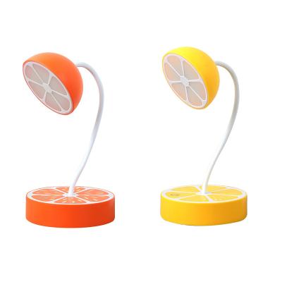 China ABS Touch Reading Desk Lamp USB Rechargeable Cute Fruit Shaped Desk Lamp for Kids for sale