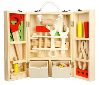 China Workbench Tools Toys Set New Design Multifunctional Baby Play Set Wooden Box Toy Tool Set for sale