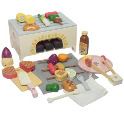 China Wooden Children's Kitchen Play Picnic Barbecue Kids Set Barbecue Toy for sale