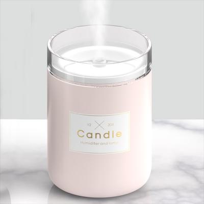 China 280ml Car Essential Oil Diffuser Mini Portable Candle Air Humidifier Usb Night Light for sale