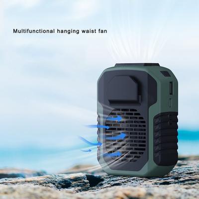 China USB Rechargeable Mini Fan 6000mAh High Wind Neck Waist Air Cooler Portable Hanging Fan/Emergency Power Bank for Summer for sale