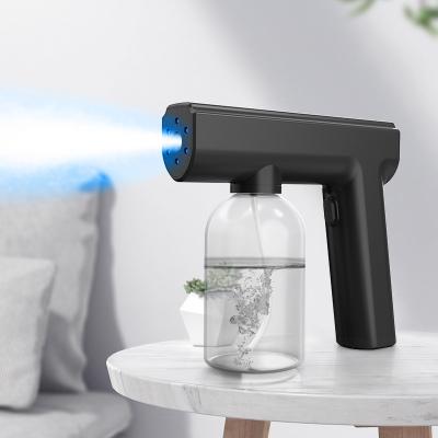 China Chamber Atomizer Spray Gun Cordless Nano Gun Blue Light Fogging Machine for sale