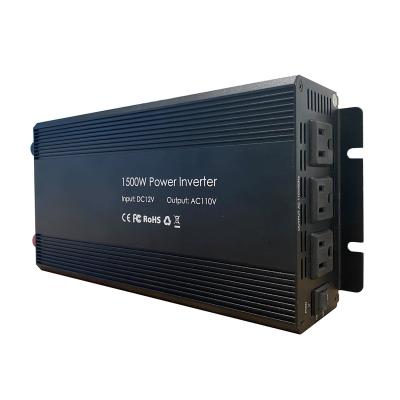 China High Frequency Power Inverter 1500W DC 12V To AC 110V 220V Modified Sine Wave With Inverter Panel Power Battery 26*14*7cm for sale