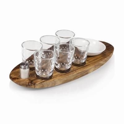 China Wooden Glasses Tray Designer Food Serving Trays Plastic Serving Tray Suitable For Holding Spirit Acacia Wood Wine Glass for sale