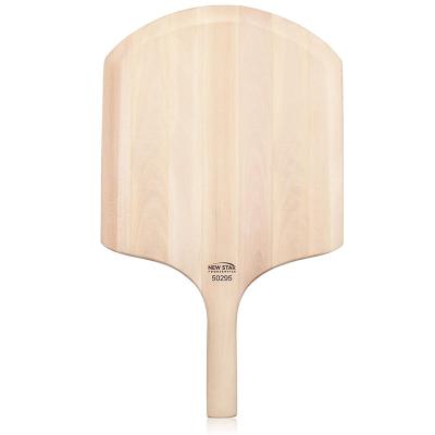 China Sustainable Restaurant Grade Wooden Pizza Peel Dish With Wooden Handle for sale