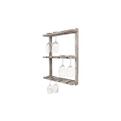 China Plant Sustainable Bamboo Rack Wall Mounted Hanging Display Racks Coffee Capsule Rack for sale