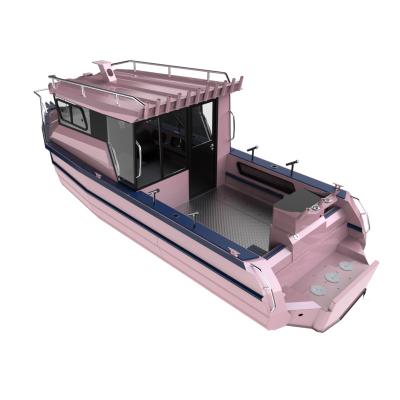 China Safety 25ft JetBlue 750 High Performance Touring Fishing Aluminum RIB Deep V Hull Cruising Boat for sale