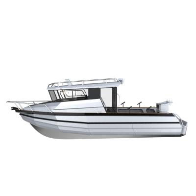 China Safety 25ft Fishing Boat Trailer Equipped Aluminum Hull RIB Deep V CE Boats For Fishing for sale