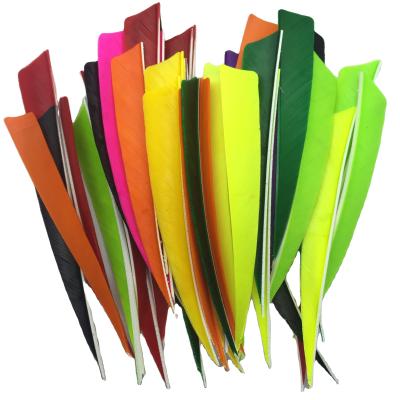 China 5 Inch Arrow Fletching Archery Turkey Feather Straight Arrow Feathers For Arrows Right for sale