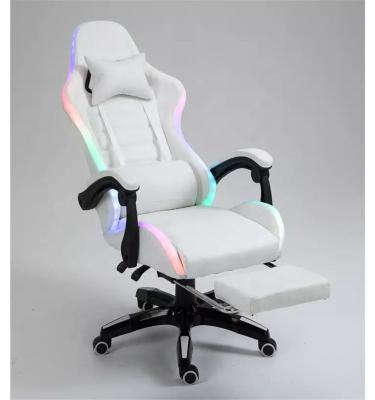 China Other Ergonomic Leather Gaming Chair Furniture White Ergonomic Runner Recliner Gaming Chair Swivel Gamer Chair for sale