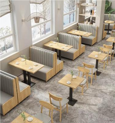 China Modern Custom Design Simple Style Restaurant Furniture Wood Restaurant Furniture Wooden Restaurant Furniture With Leather Cushion for sale