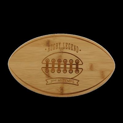 China 2023 Reversible Bamboo Customization Rugby Shape Viable Bamboo Cutting Board Reversible Cutting Plates Use For Kitchen for sale