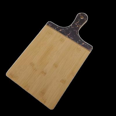 China High Quality Sustainable Customize UV ​​Printing Bamboo Cutting Boards Square Bamboo Wood Cutting Plates With Handle for sale