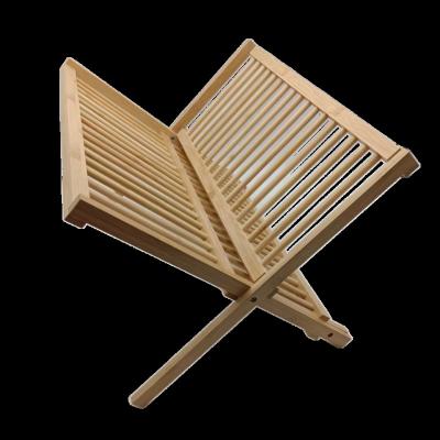 China Factory Viable Wholesale Price Customize Bamboo Wooden Folding Dish Rack Roll Up Storage Bamboo Drying Racks Kitchen Drainers for sale