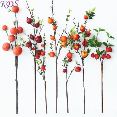 China Single artificial environment-frendly pomegranate persimmon fruit table flower for sale