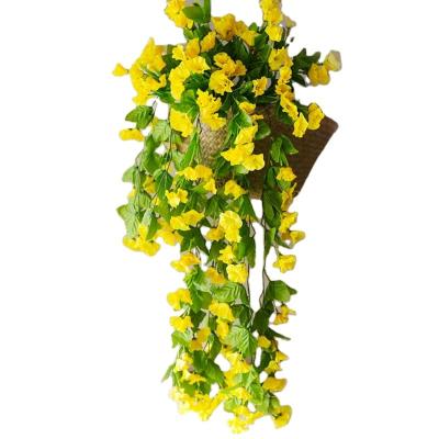 China Rustic Artificial Flower Wall Hanging Ivy Leaves Plants Hanging Decoration for Wedding Fake Vines Home for sale