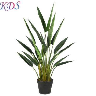 China Environmentally Friendly Artificial Plant Tree Leaf Banana Plants Fake Bird Skybird Fake Paradise Plant Tree Decoration For Home Wedding for sale