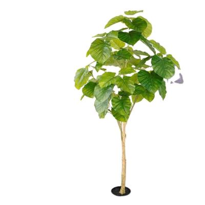 China Minimalist Artificial Potted Plant Decoration Leaf Bonsai Plant Garden Simulation Indoor Outdoor Artificial Trees for sale