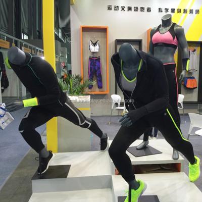 China 2017 Running SZ MT Inflatable Sportswear Display Female Posing High Quality Sports Mannequin for sale