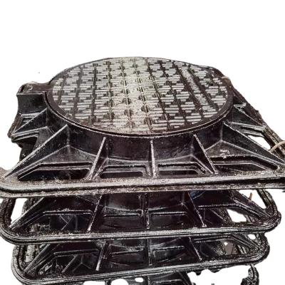 China Ductile iron ggg500-7 lowest price for distributors producing lightweight EN124 rainwater malleable iron manhole covers for sale