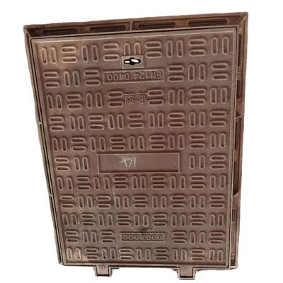 China GGG500-7 Cast Iron Manhole Cover Rainwater Rectangle Customizable Nodular Manhole Cover for sale