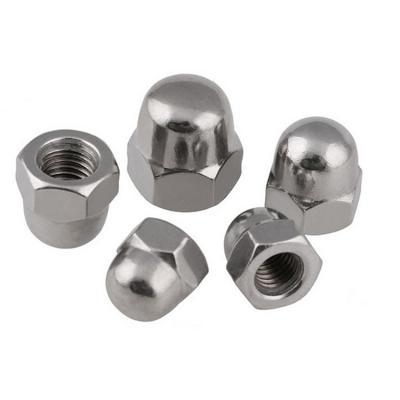 China Heavy Industry Stainless Steel SS201/SS202/SS667/SS304/SS316 Polishing Cap Nut, Hex Brass Cap Nut for sale