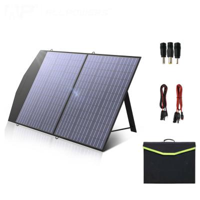 China Monocrystalline Silicon 100W Solar Panel Bank Case Foldable Power Station Set Power Bank Generator with Outdoor Charger Power Supply Battery for sale