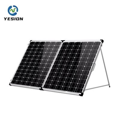 China Monocrystalline Silicon 100W USB Solar Panel Power Banks Monocrystalline Foldable Car Set Charging 12V Battery Box Cells Charger with 10A Controller Case for sale