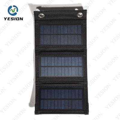 China 6W 5V USB Outdoor 3 Times Waterproof Polycrystalline Silicon Solar Charger Portable Outdoor Power Bank For Mobile Phone Battery for sale