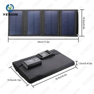 China High Efficient 160W Indoor Outdoor USB Fold Waterproof Solar Panel Charger Portable Outdoor Power Panels Bank For Mobile Phone Battery for sale