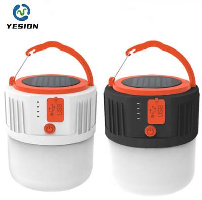 China USB Rechargeable Camping Tent Emergency Light Lantern Residential Rechargeable Solar Lamp Camping Light Outdoor Lantern Solar Power for sale