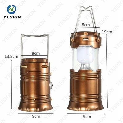 China New sale portable light LED camping light multifunctional residential direct solar rechargeable stretch tent light for sale