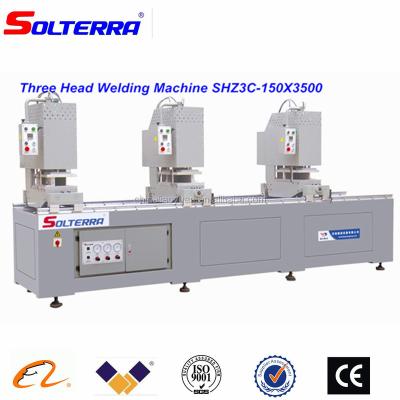 China Welding machine for uPVC/PVC/vinyl/plastic windows and doors upvc windows and door making machine three head welding machine SHZ3-150X4500 for sale