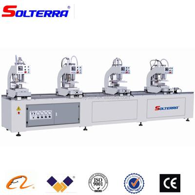 China Welding machine for uPVC/PVC/vinyl/plastic windows and doors and windows Jinan Solterra upvc doors making machine four head welding machine SHZ4-150X4500 for sale