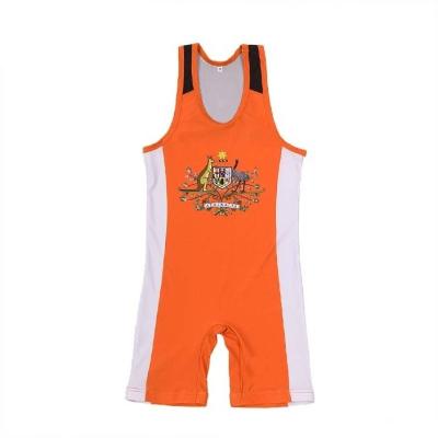 China Wholesale Polyester Sublimated Singlets Wrestling Uniform Tights Adult Breathable Wrestling Customizes For Sale Customized for sale