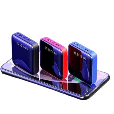 China Ultra-thin power bank 20000mah power bank support LED support charging LCD display power bank MINI mirror fast surface power bank for sale