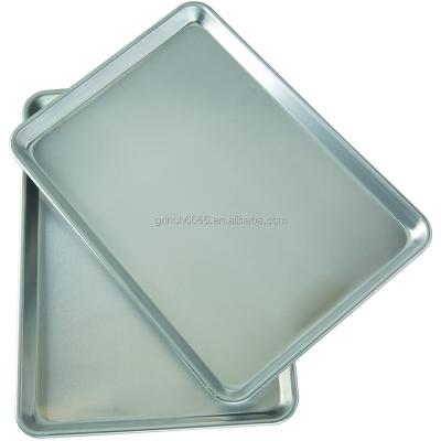 China Durable Natural Aluminum Commercial Baker's Half Sheet Non-Stick Baking Sheet Pan Silver Metal Baking Pans for sale