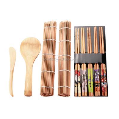 China 2020 Viable Amazon Bamboo Sushi Making Kit Family Office Party Homemade Sushi Instrument Tool for Food Lovers Sushi Making Kit for sale