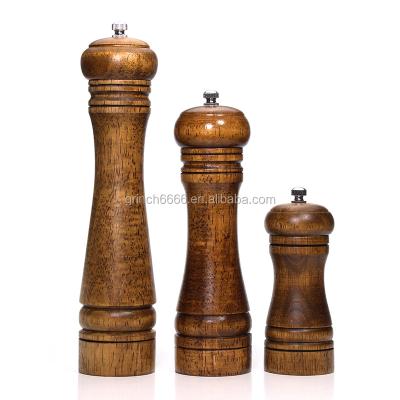 China Sustainable Salt and Pepper Mills, Solid Wood Pepper Mill with Strong Adjustable Ceramic Grinder 5