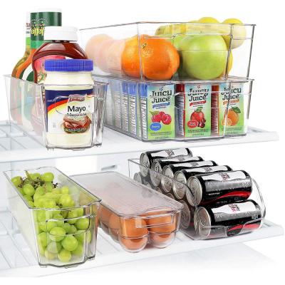 China 2020 Clear Stackable Bins Freshness Preservation Storage Fridge Refrigerator and Freezer Bin Soda Box Organizer for sale