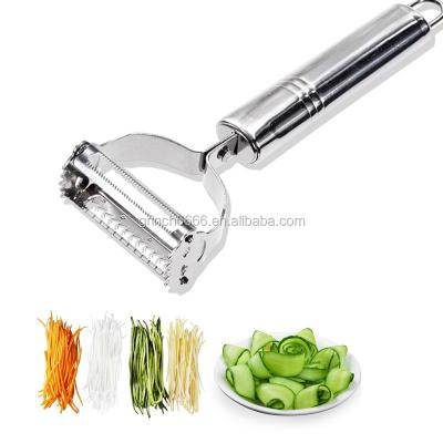 China Stainless Steel Fruit Peeler Fruit Skin Shredder Slicer Grater Vegetable Kitchen Accessories Viable Multifunctional Fruit Peeler Grater for sale