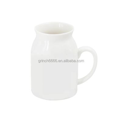 China 300-400ml Sublimation Heat Press DIY Novelty Ceramic Empty Cute Viable Milk Mug Ceramic Coffee Milk Sublimation Mug Gifts for sale