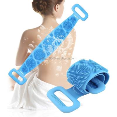 China All Natural Back Shower Scrubber Silicone Magic Silicone Sweeps Bath Towels Rubbing Clean Mud Peeling Body Massage Back Shower for sale