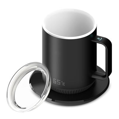 China Viable One Cup Intelligent Temperature Control Ceramic Mug Black for sale