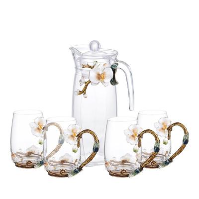 China Best Selling Viable NOSHMAN Afternoon Teapot Set Enamel Coffee Cup Household Tea Cup Viable Water Cup High Quality for sale