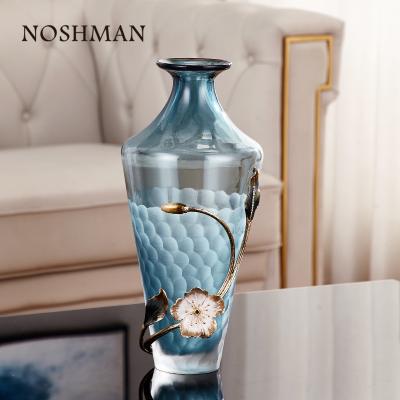 China Wholesale Christmas Gifts Crystal Enamel Glass Flower Vase wedding decoration hogarena de decoracion de home decor Art Decor Hot Best Selling for sale